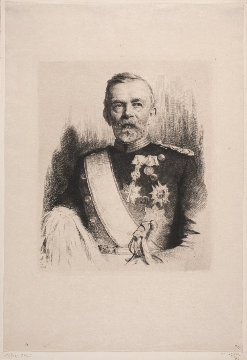 Portrett av generalmajor L. Koefoed av Frans Schwartz