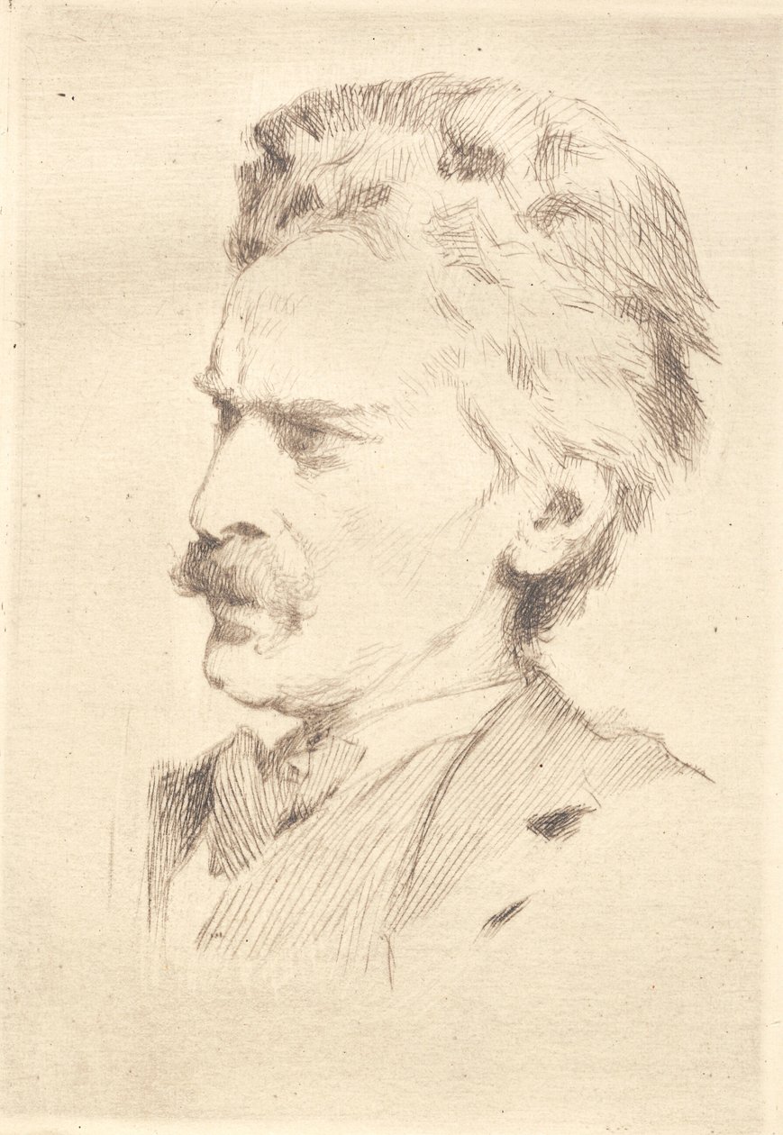 Portrett av xylograf F. Hendriksen av Frans Schwartz