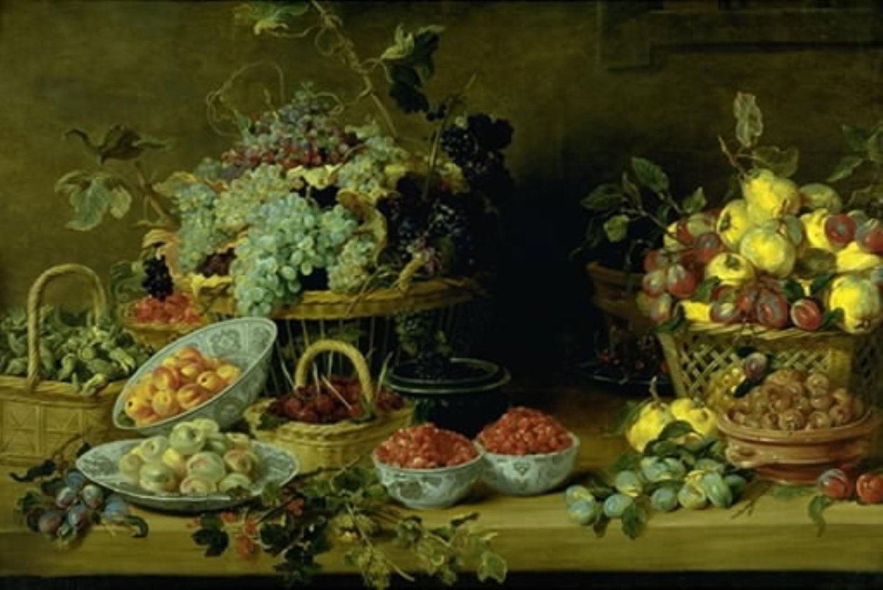 Stilleben med frukt på et bord av Frans Snijders