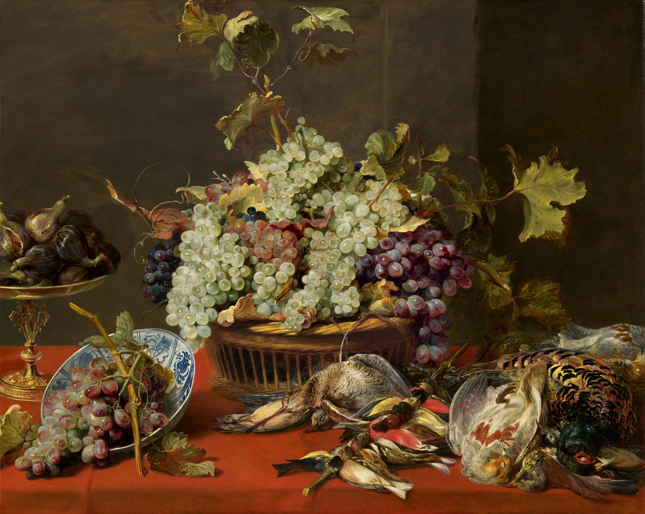 Stilleben med druer og vilt av Frans Snyders