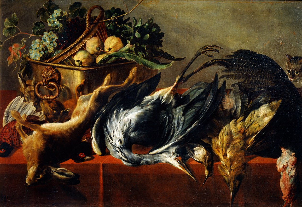 Stilleben med ibenholt kiste, 1600-tallet av Frans Snyders or Snijders