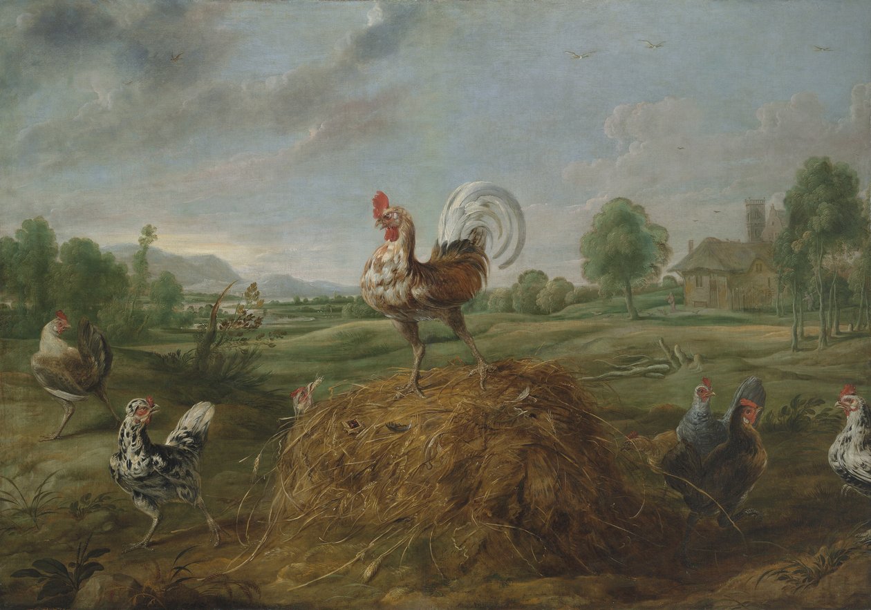 Hanen og Perlen av Frans Snyders or Snijders