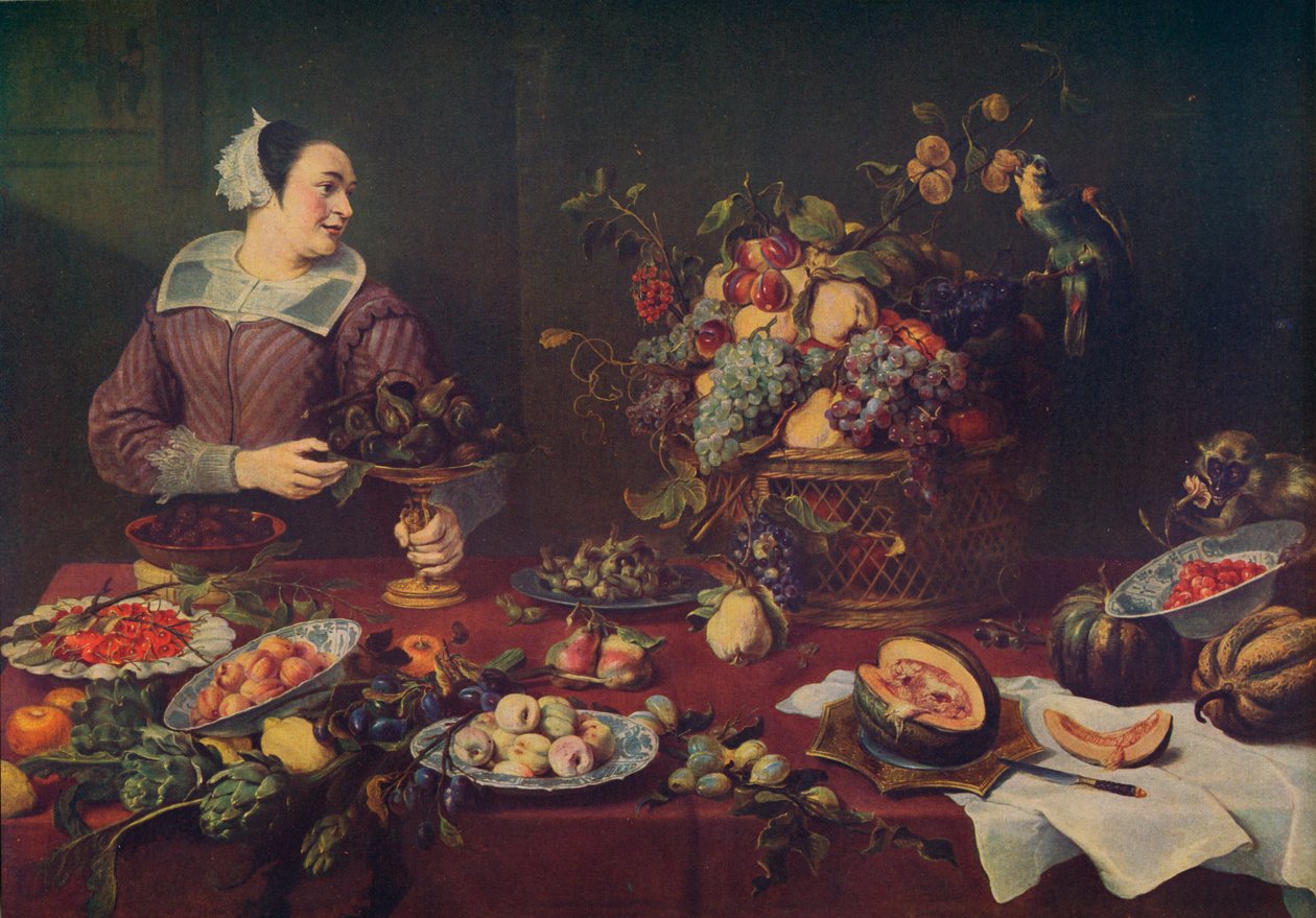 The Fruit Seller, The Fruit Seller, 1636, c1934 av Frans Snyders or Snijders