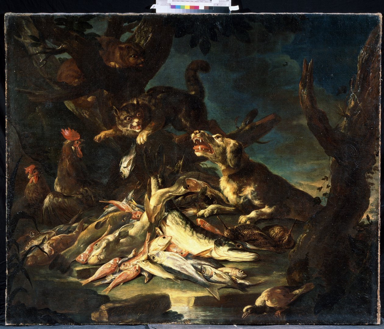 Fiskene (fisk). Maleri av Frans Snyders (1579-1657). Olje på lerret av Frans Snyders or Snijders