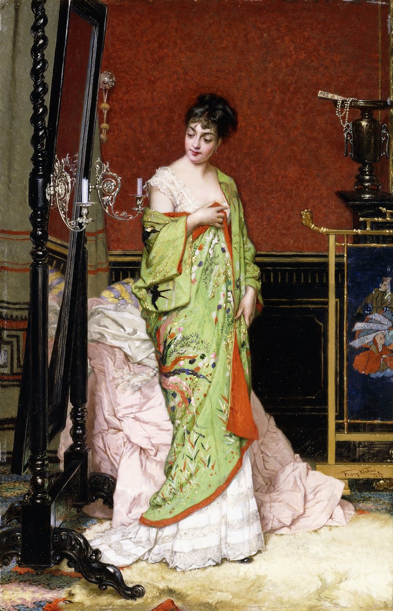 Den grønne kimonoen, 1876 av Frans Verhas