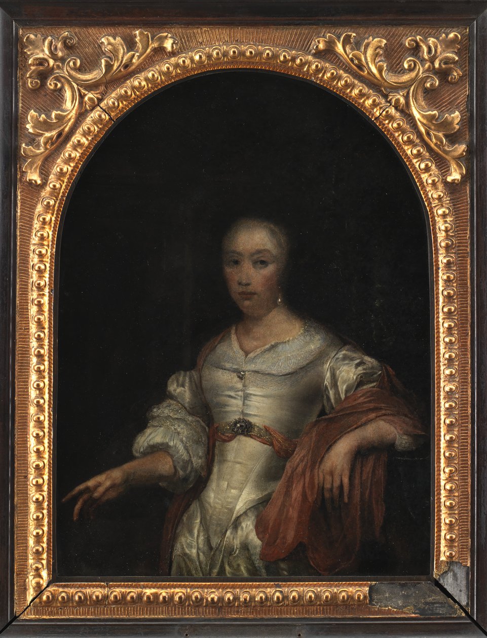 Portrett av en dame av Frans van I Mieris