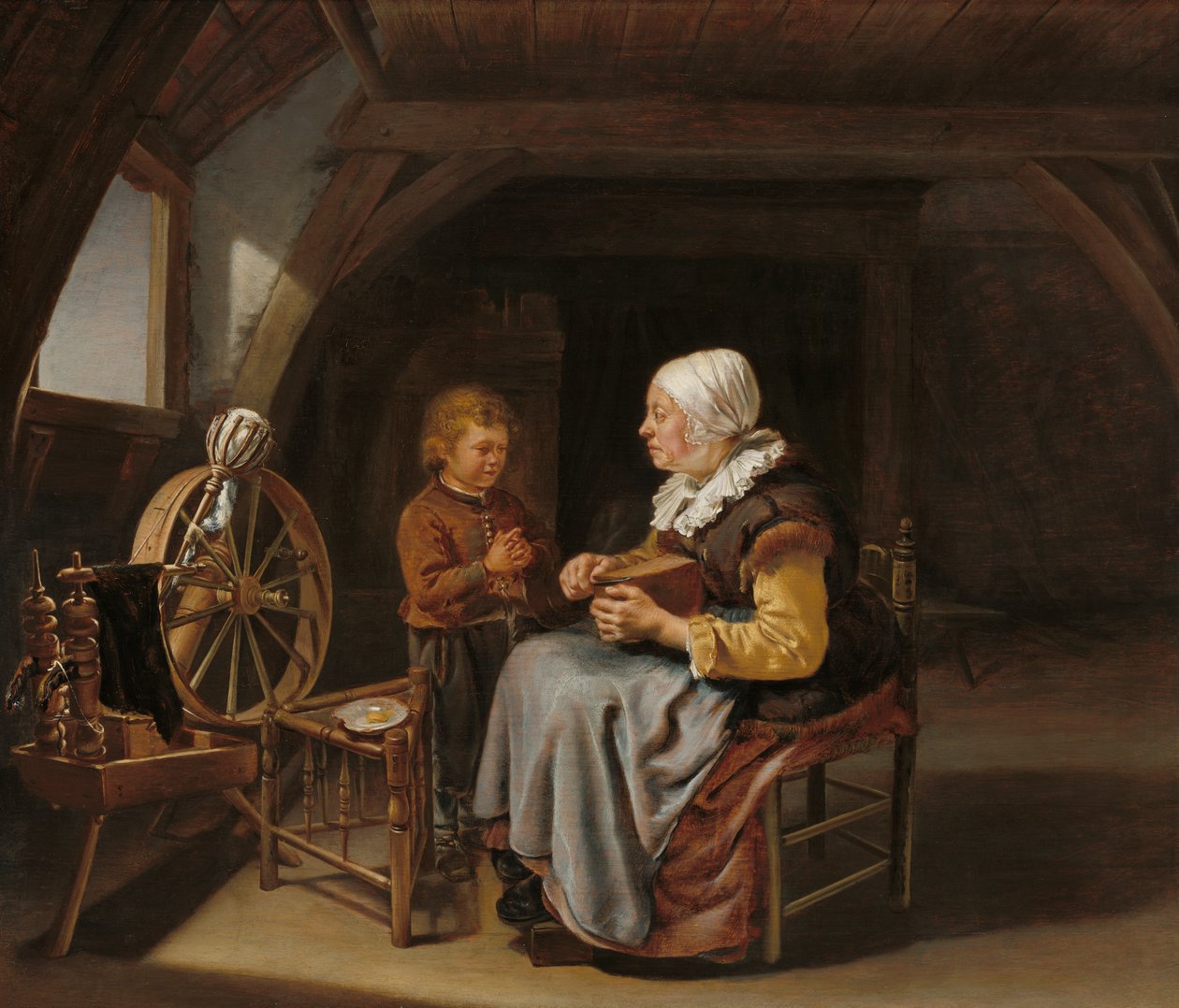 Saying Grace, ca. 1650-55 av Frans van Mieris