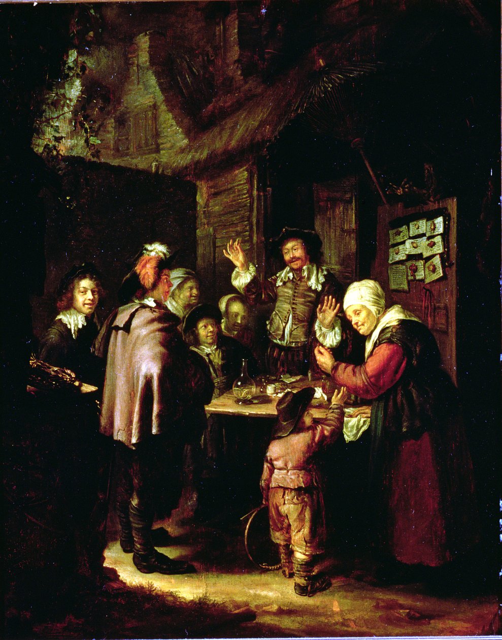 Charlatan (olje på tre) av Frans van Mieris