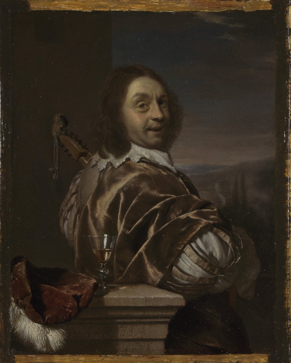 Selvportrett med en cittern, 1674 av Frans van Mieris the Elder