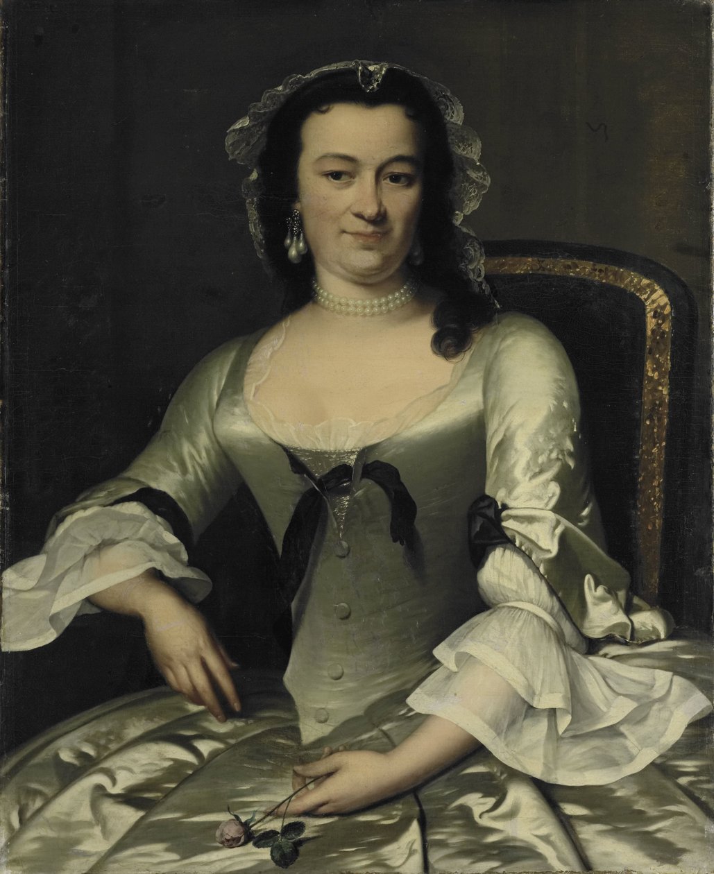 Portrett av Maria Henriëtte van de Pol, kone til Willem Sautijn av Frans van der Mijn