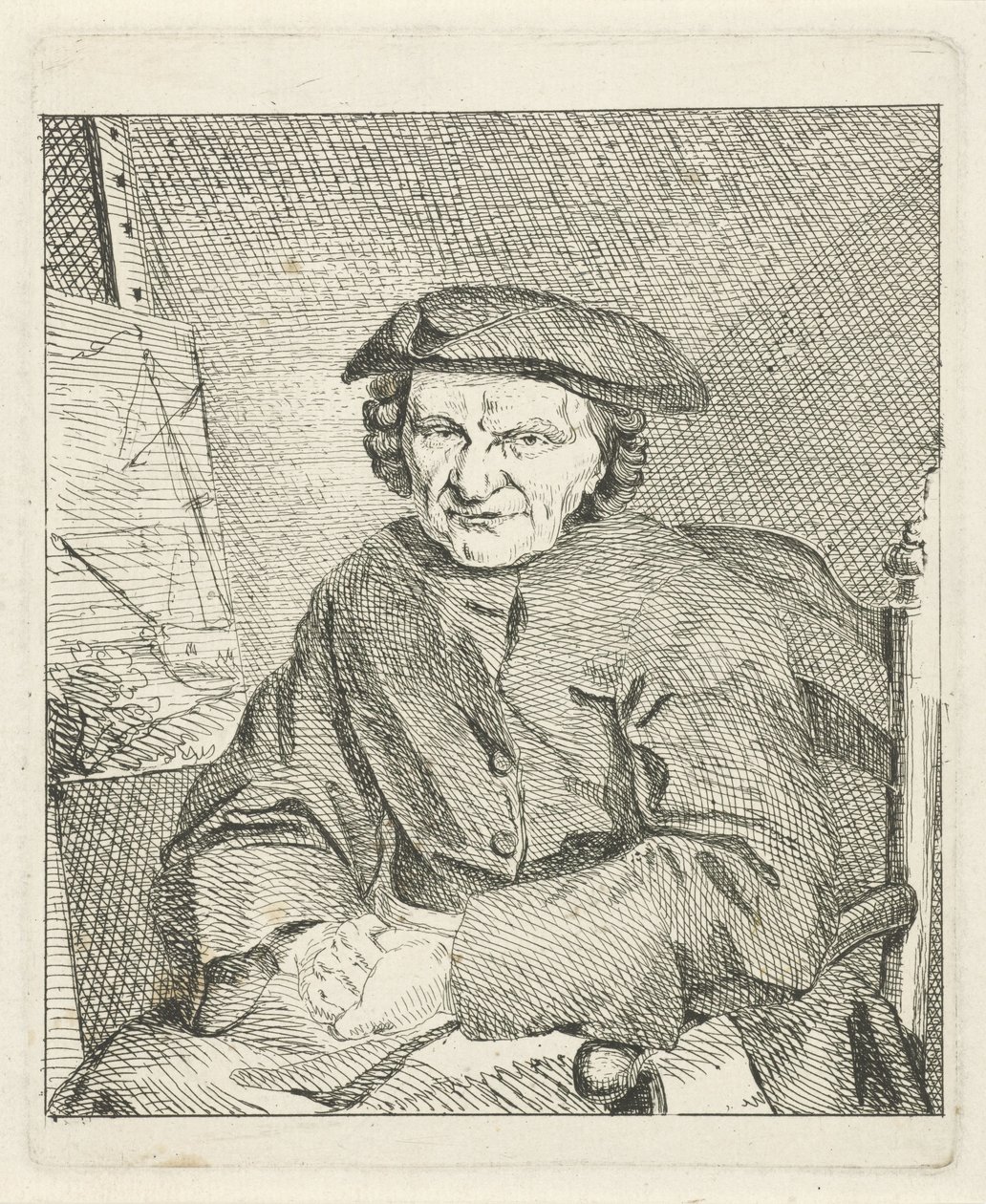 Portrett av Adam Silo av Frans van der Mijn