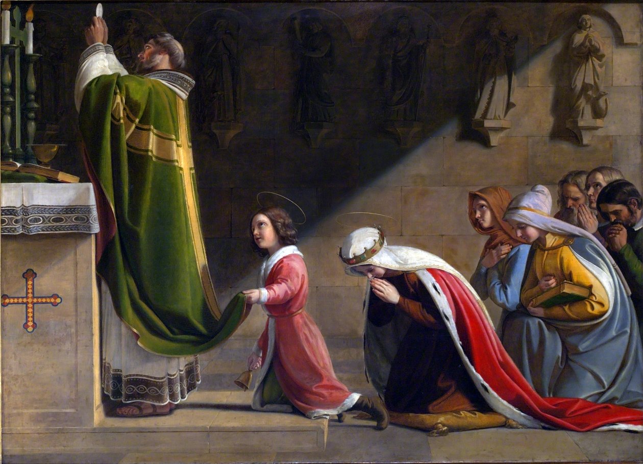 Saint Ludmila og Saint Wenceslaus under messen av Frantisek Tkadlik