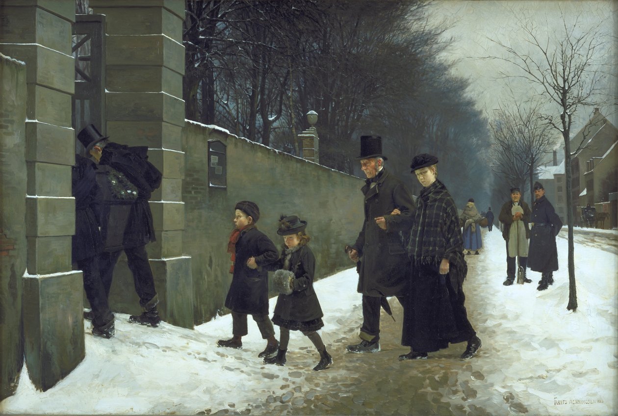 En begravelse av Frants Henningsen