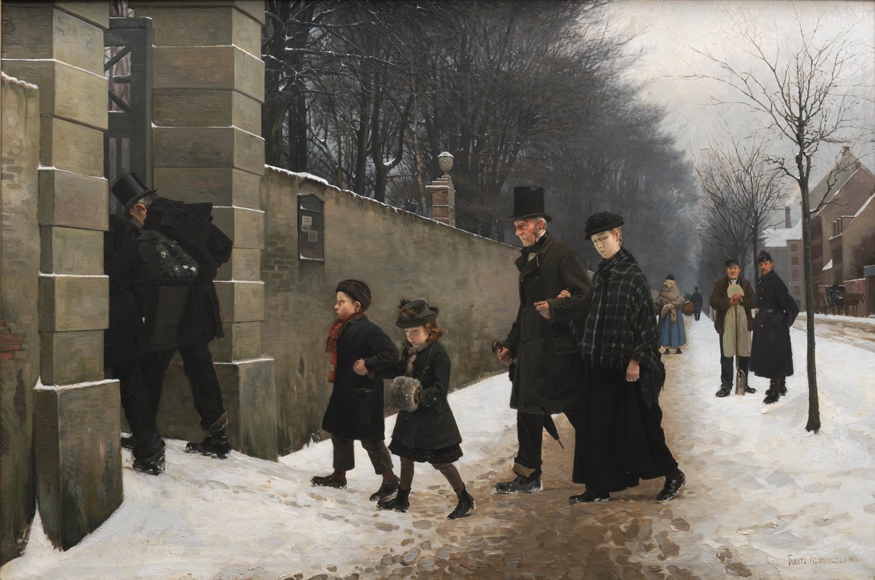 En begravelse av Frants Henningsen
