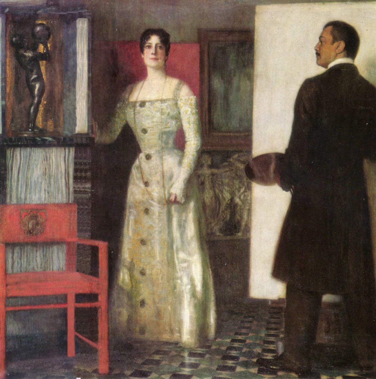 Selvportrett av maleren og kona i studioet av Franz von Stuck