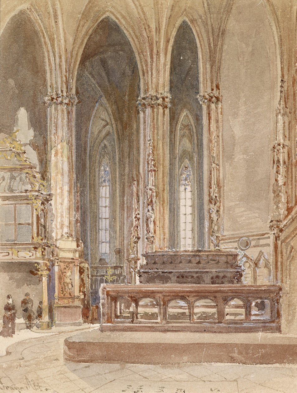 Monument til Friedrich III i Stefanskirche av Franz Alt