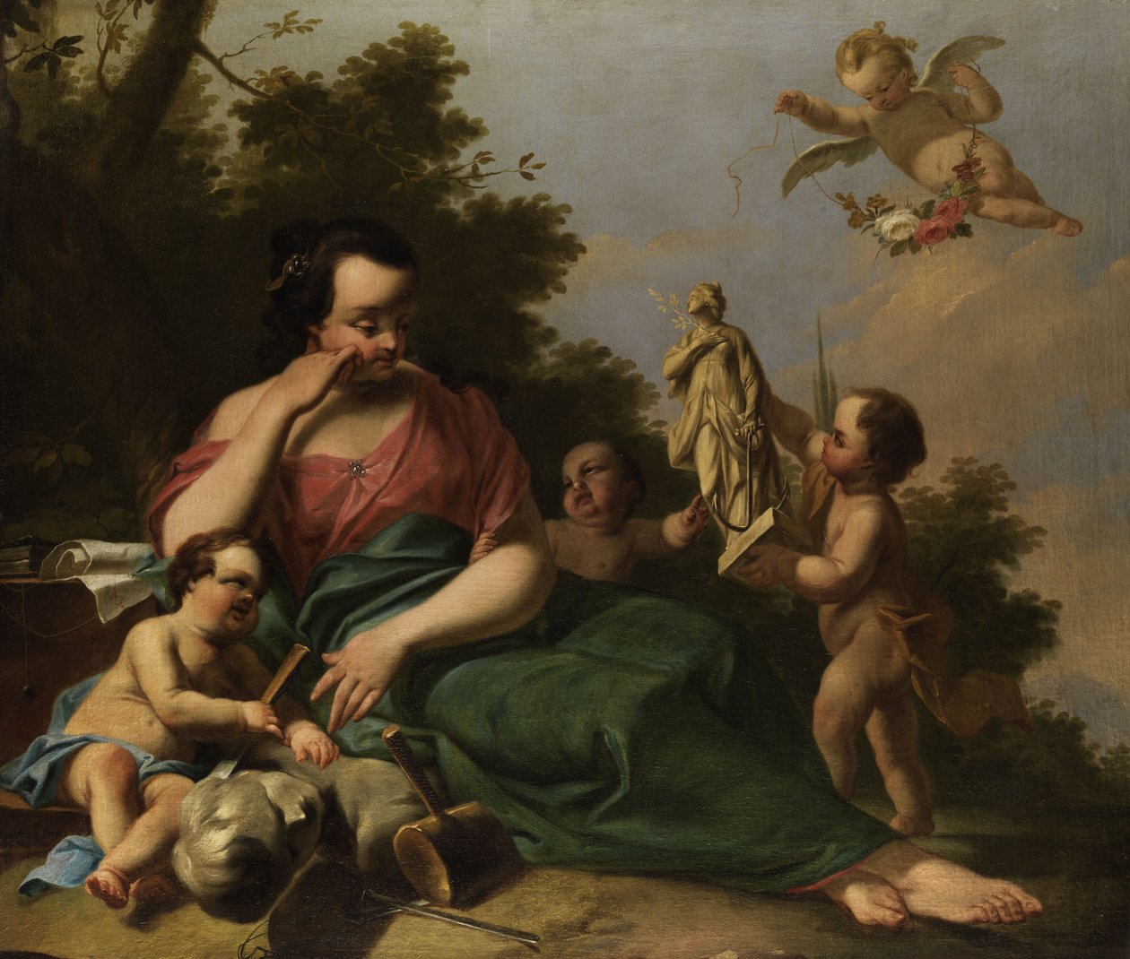 Allegory of Sculpture av Franz Anton Ermeltraut