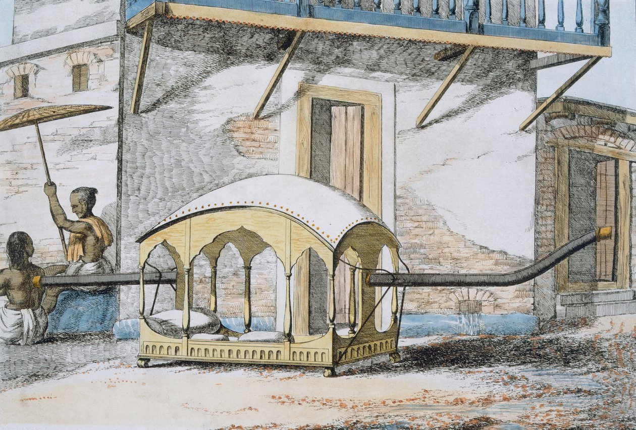 Majanah, eller dekket liggende palanquin, fra 