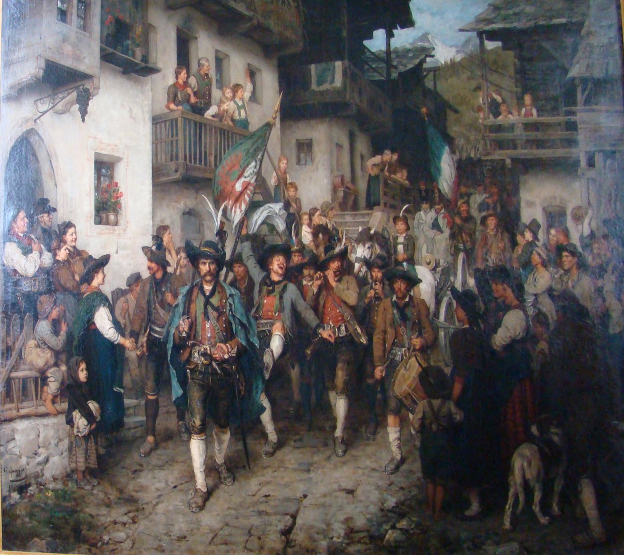 Det tyrolske hjemmevernet vender tilbake fra krigen i 1809. av Franz Defregger