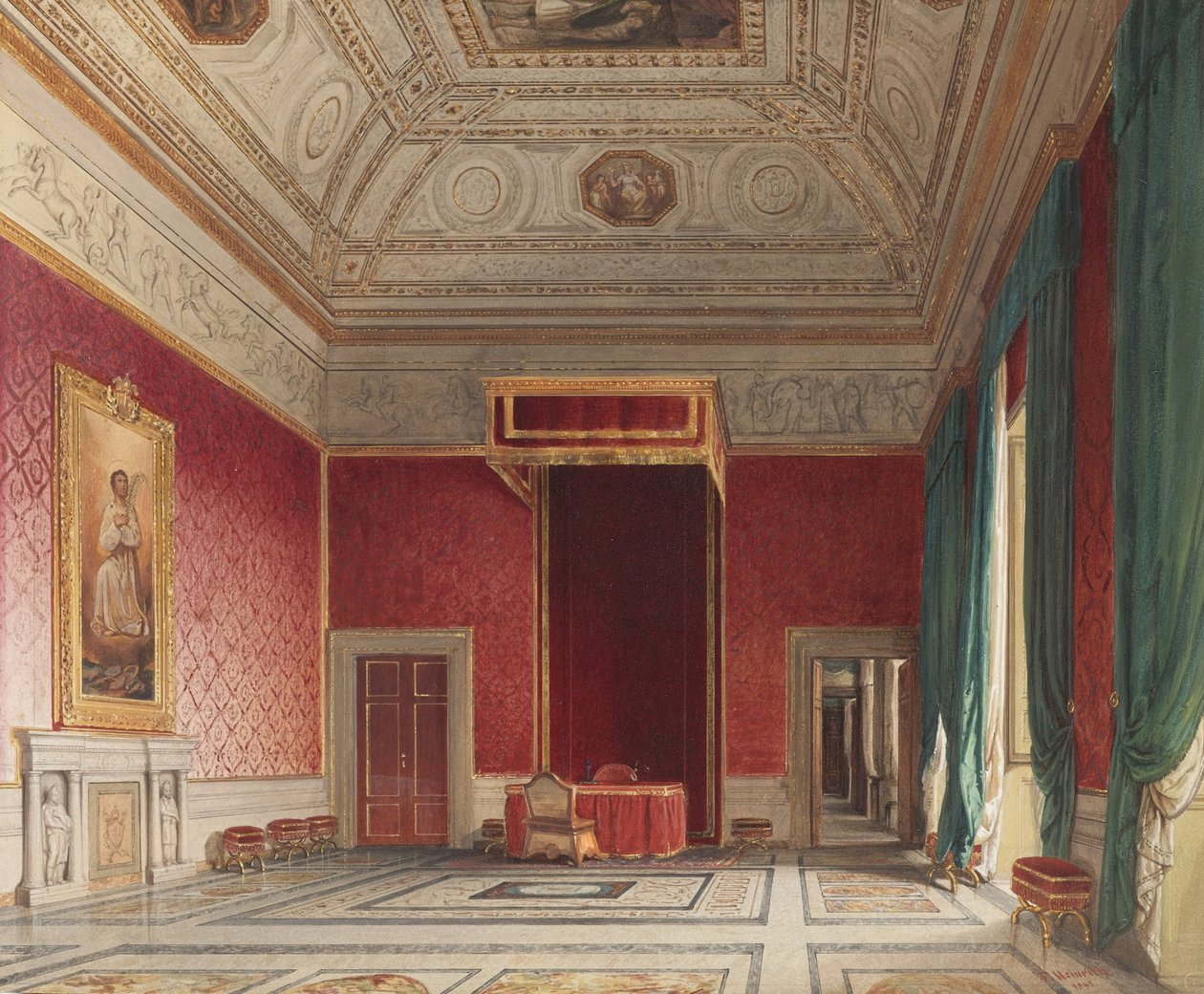 Sala del Thorvaldsen, Rome av Franz Heinrich