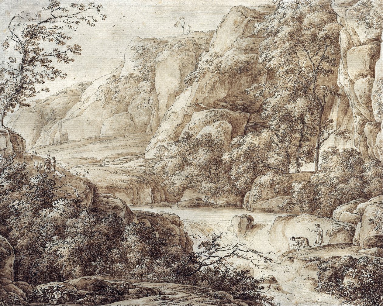 Fjellaktig landskap av Franz Innocenz Kobell