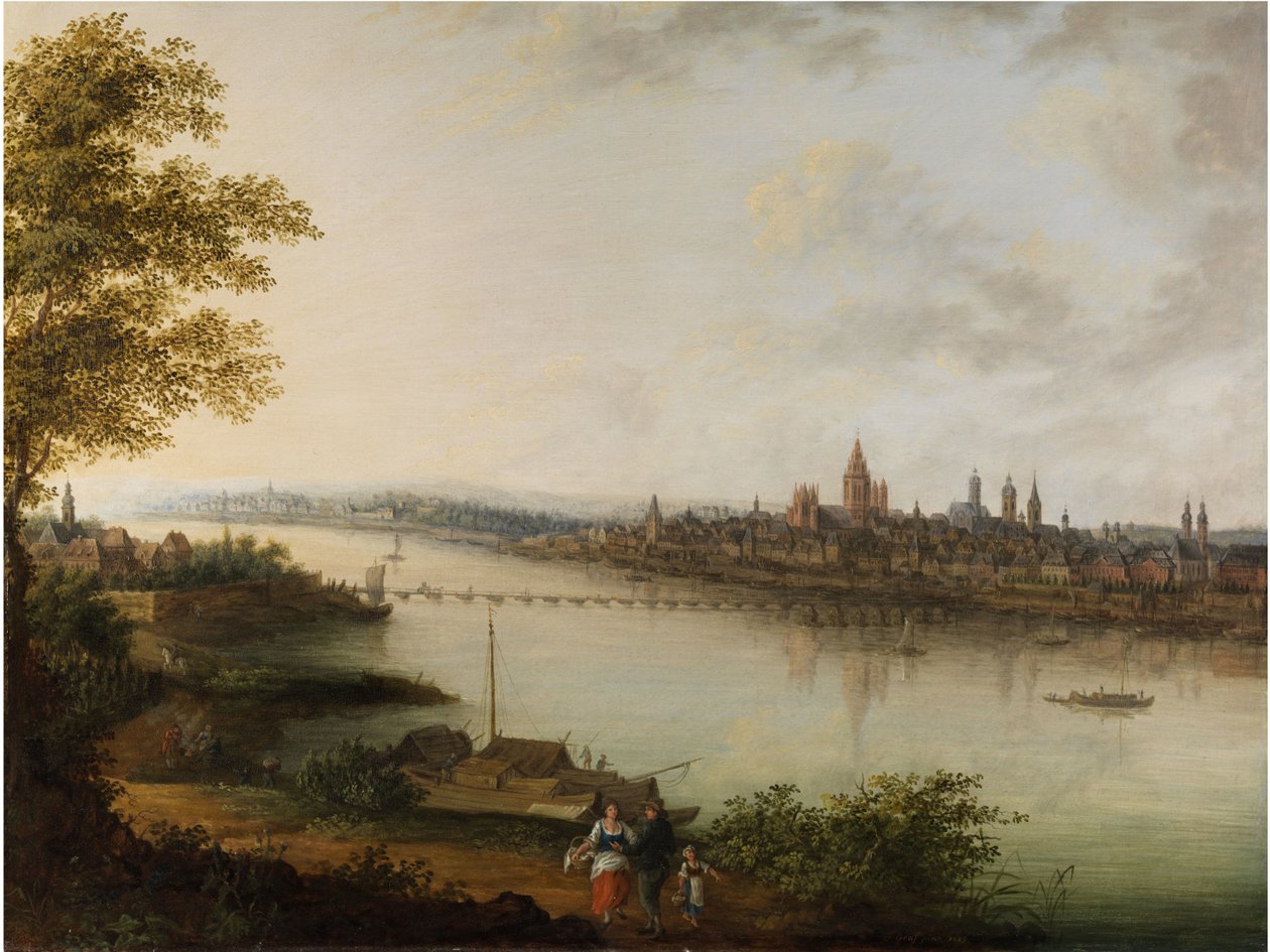 Byutsikt over Mainz av Franz Ludwig Reichsgraf von Kesselstadt  