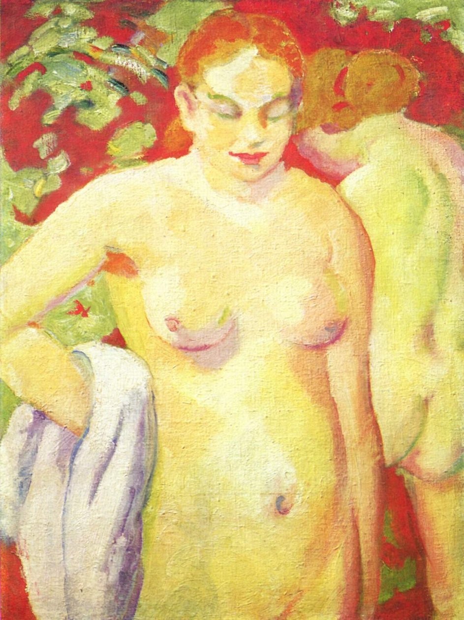 Nakenbilder på vermilion av Franz Marc