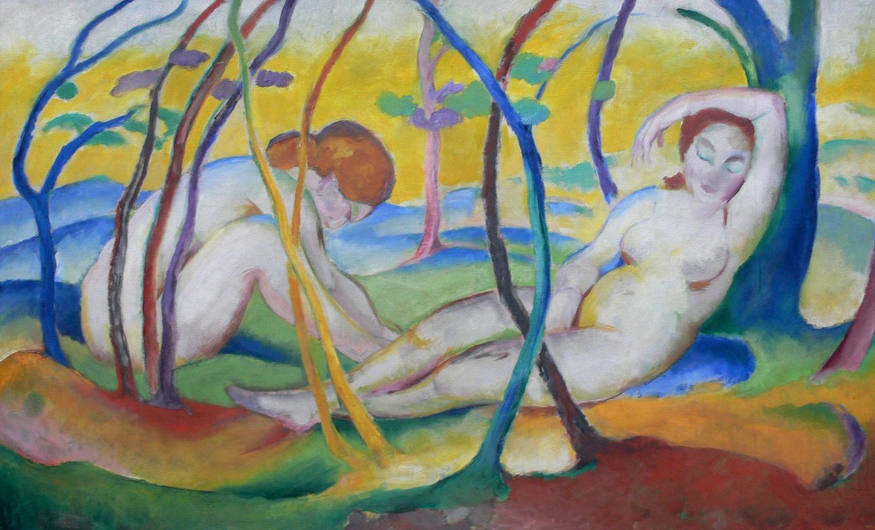 Nakenbilder under trær av Franz Marc