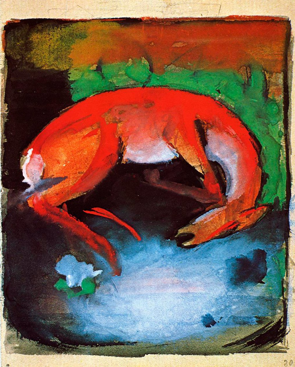 Dead Deer, 1913 av Franz Marc