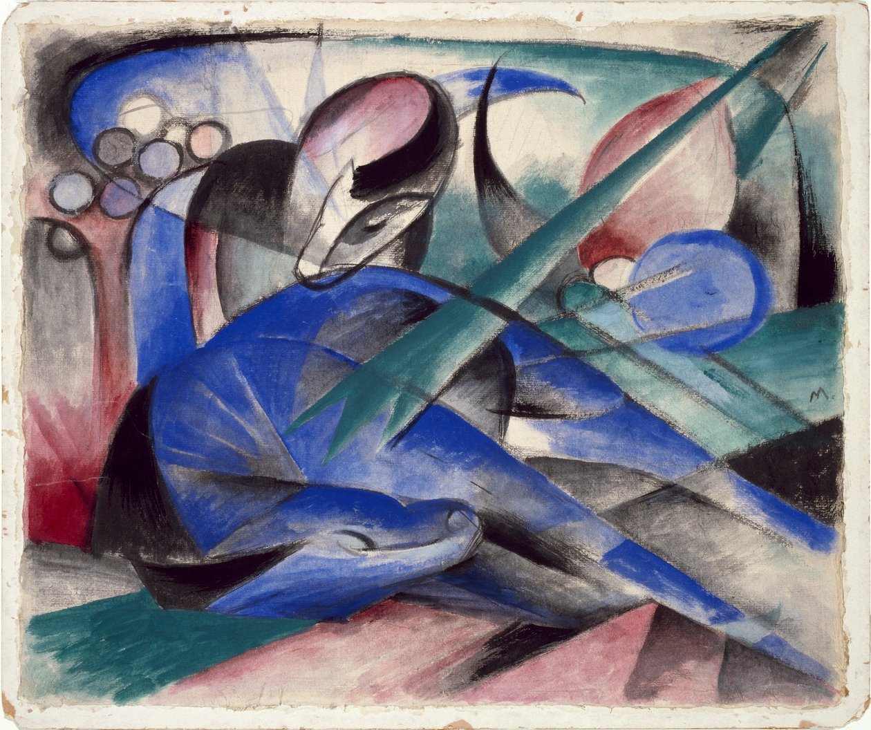 Drømmende hest av Franz Marc