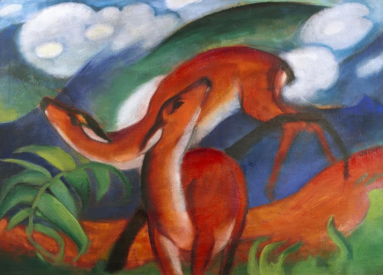 Rote mekanikk II av Franz Marc
