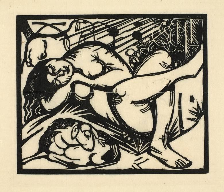 Sovende hyrdeinne av Franz Marc