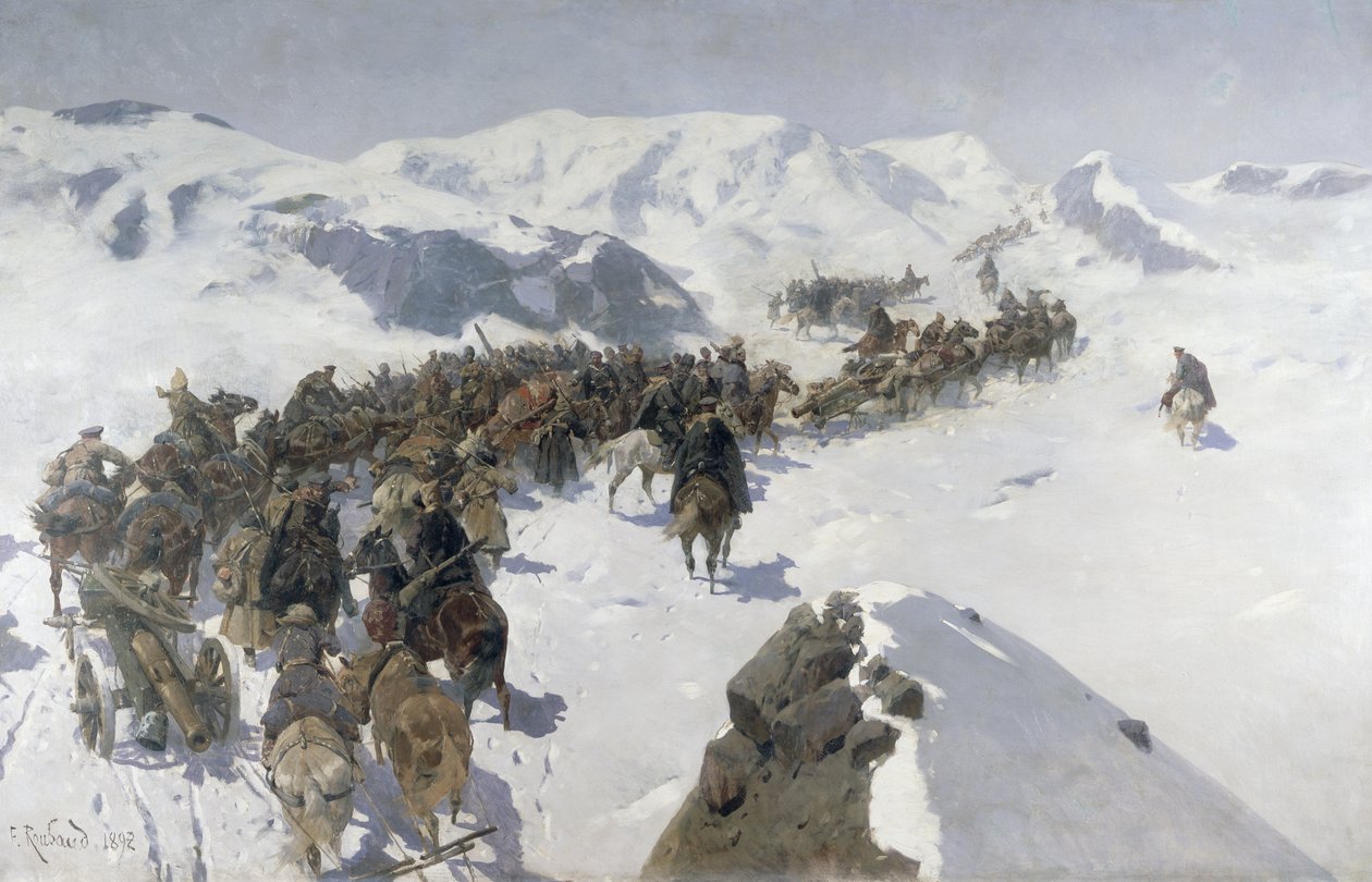 Grev Argutinsky krysser det kaukasiske området, 1892 av Franz Roubaud