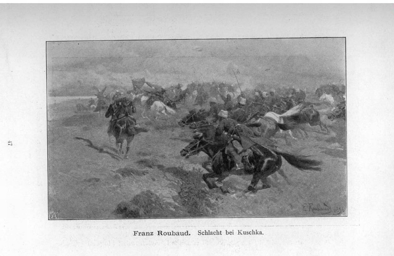 Slaget ved Kuschka av Franz Roubaud