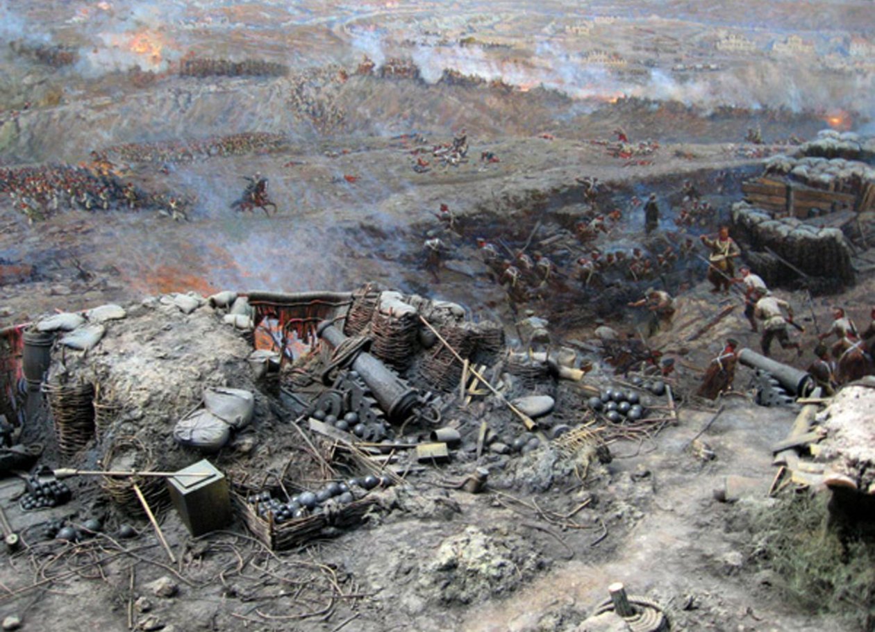 Beleiringen av Sevastopol Panorama (blandet media) av Franz Roubaud