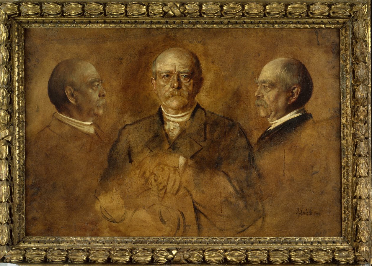 Prins Otto von Bismarck, 1884 (olje på papir) av Franz Seraph von Lenbach