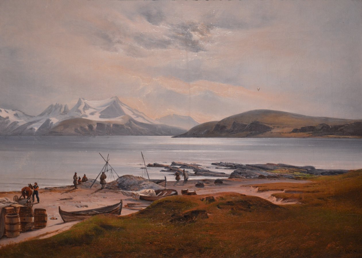 Kystlandskap med Samer av Franz Wilhelm Schiertz