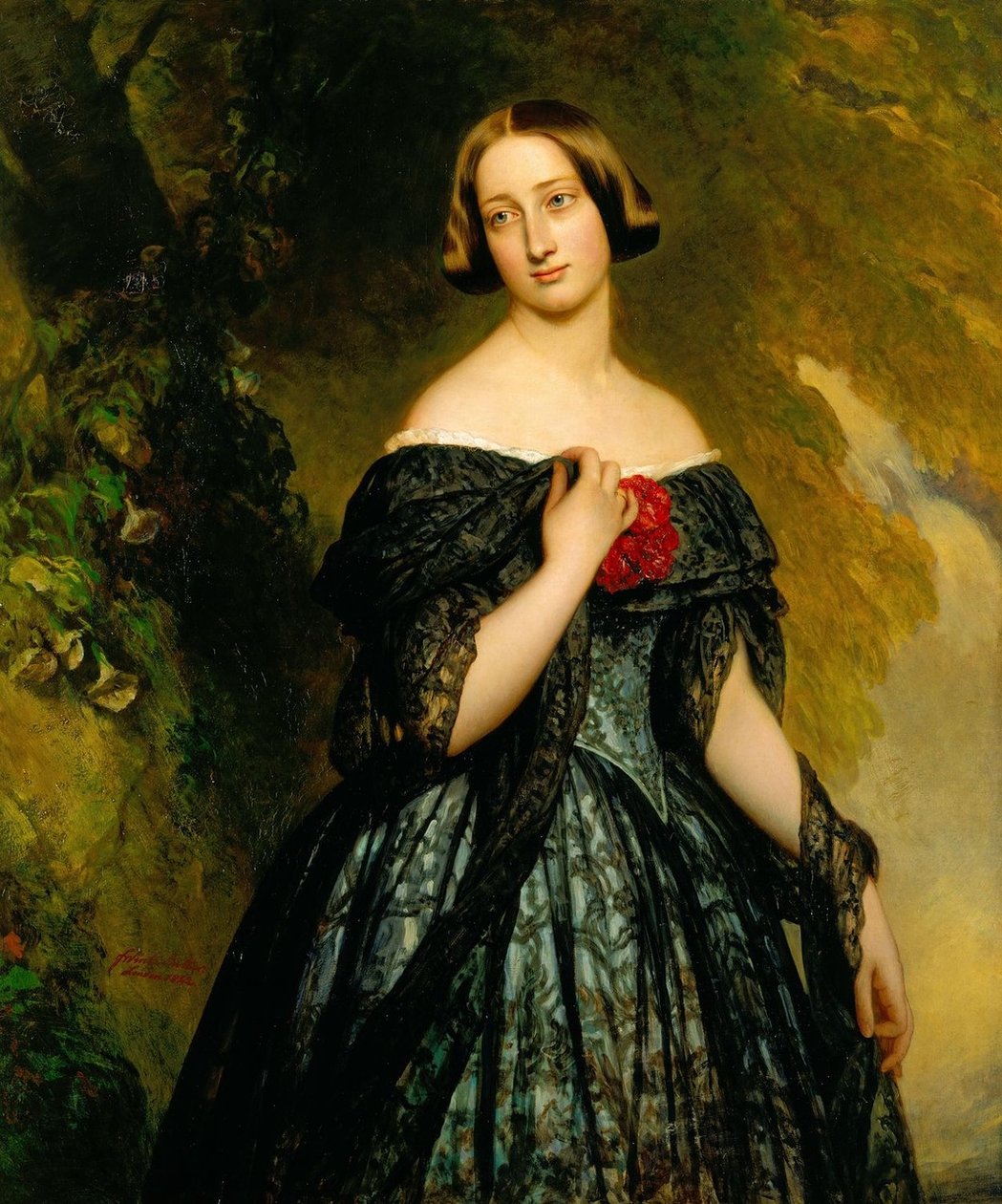 Alexandrina hertuginne Saxe Coburg av Franz Xaver Winterhalter