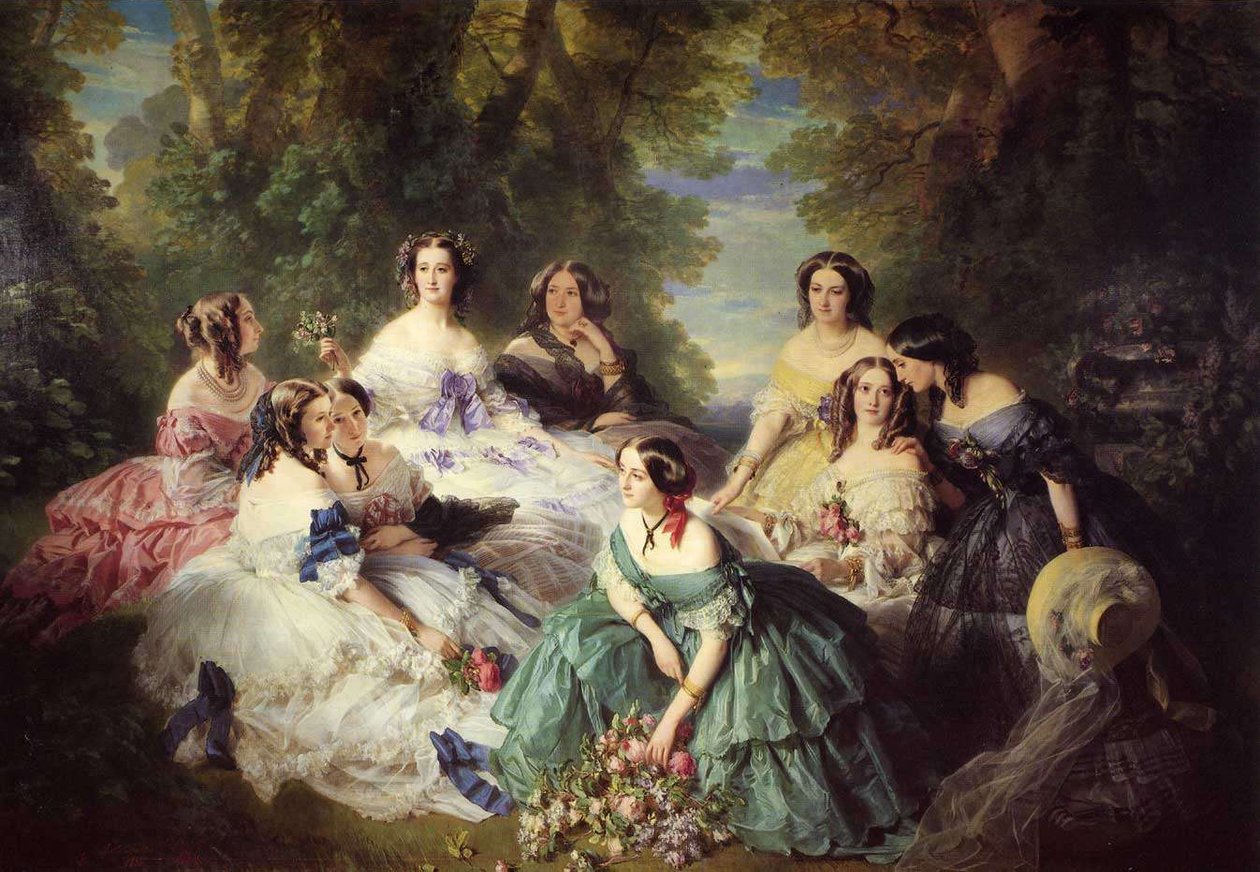 Eugénie, keiserinne av franskmennene og hennes damer av Franz Xaver Winterhalter