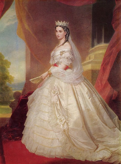 Portrett av Charlotte av Belgia av Franz Xaver Winterhalter