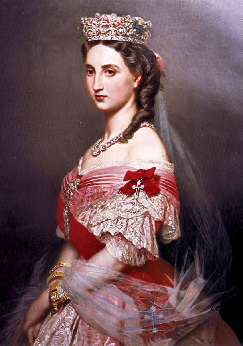 Portrett av Charlotte av Belgia av Franz Xaver Winterhalter