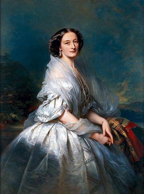 Portrett av Eliza Franciszka Krasiska née Branicka av Franz Xaver Winterhalter