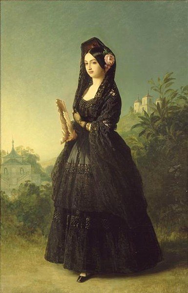 Portrett av Infanta Luisa Fernanda av Franz Xaver Winterhalter