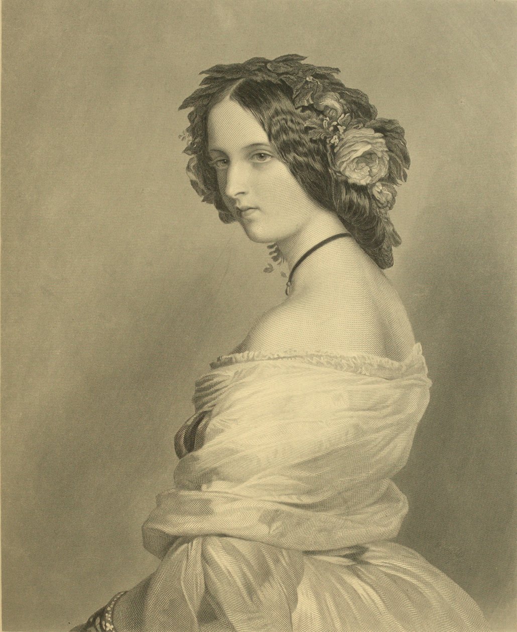 Portrett av Lady Constance Leveson-Gower av Franz Xaver Winterhalter