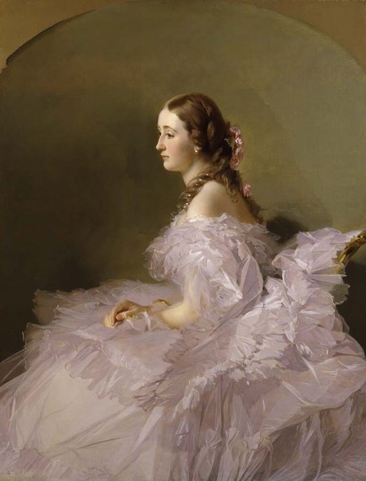 Portrett av Lydia Schbelsky baronesse Staël von Holstein av Franz Xaver Winterhalter
