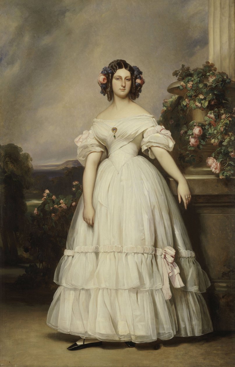 Portrett av prinsesse Clémentine av Orléans av Franz Xaver Winterhalter