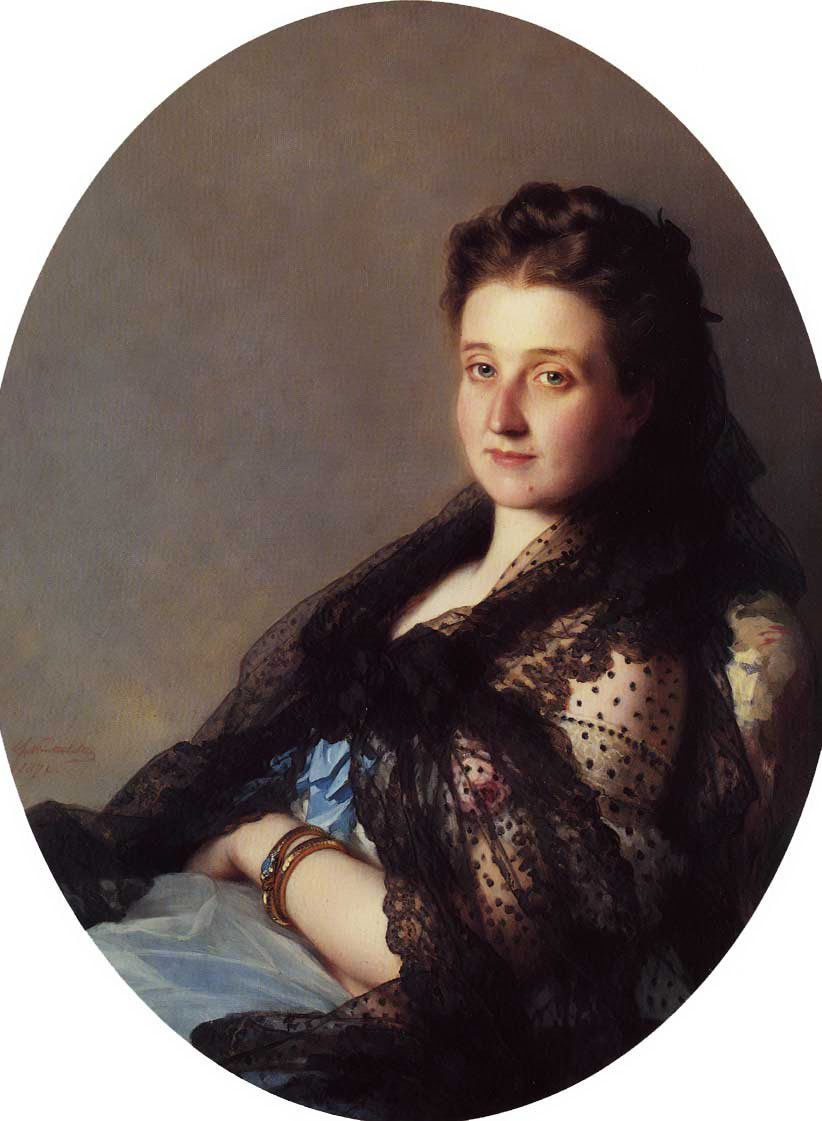 Portrett av en dame av Franz Xaver Winterhalter