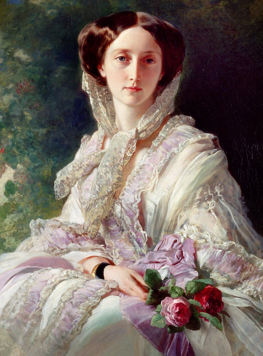 Portrett av kronprinsessen Olga av Württemberg av Franz Xaver Winterhalter