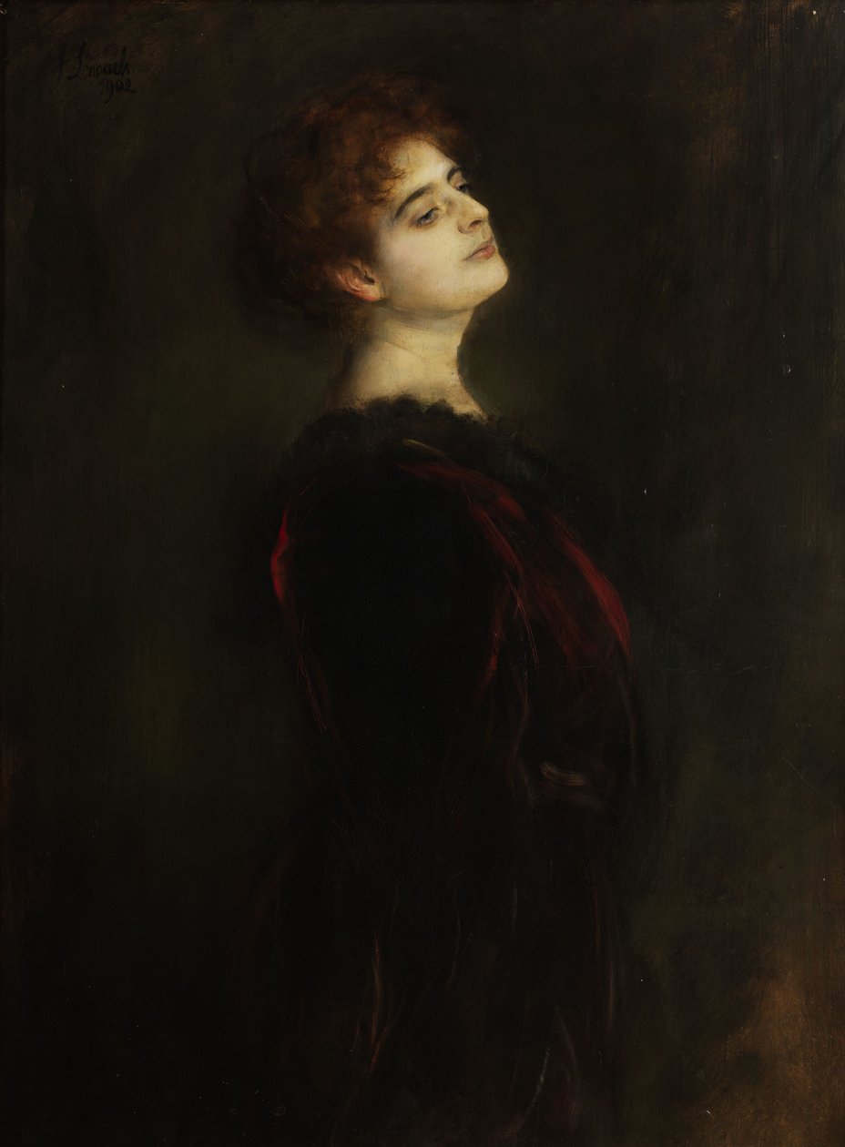 Portrett av fru Elsa Mothwurf av Franz Seraph von Lenbach