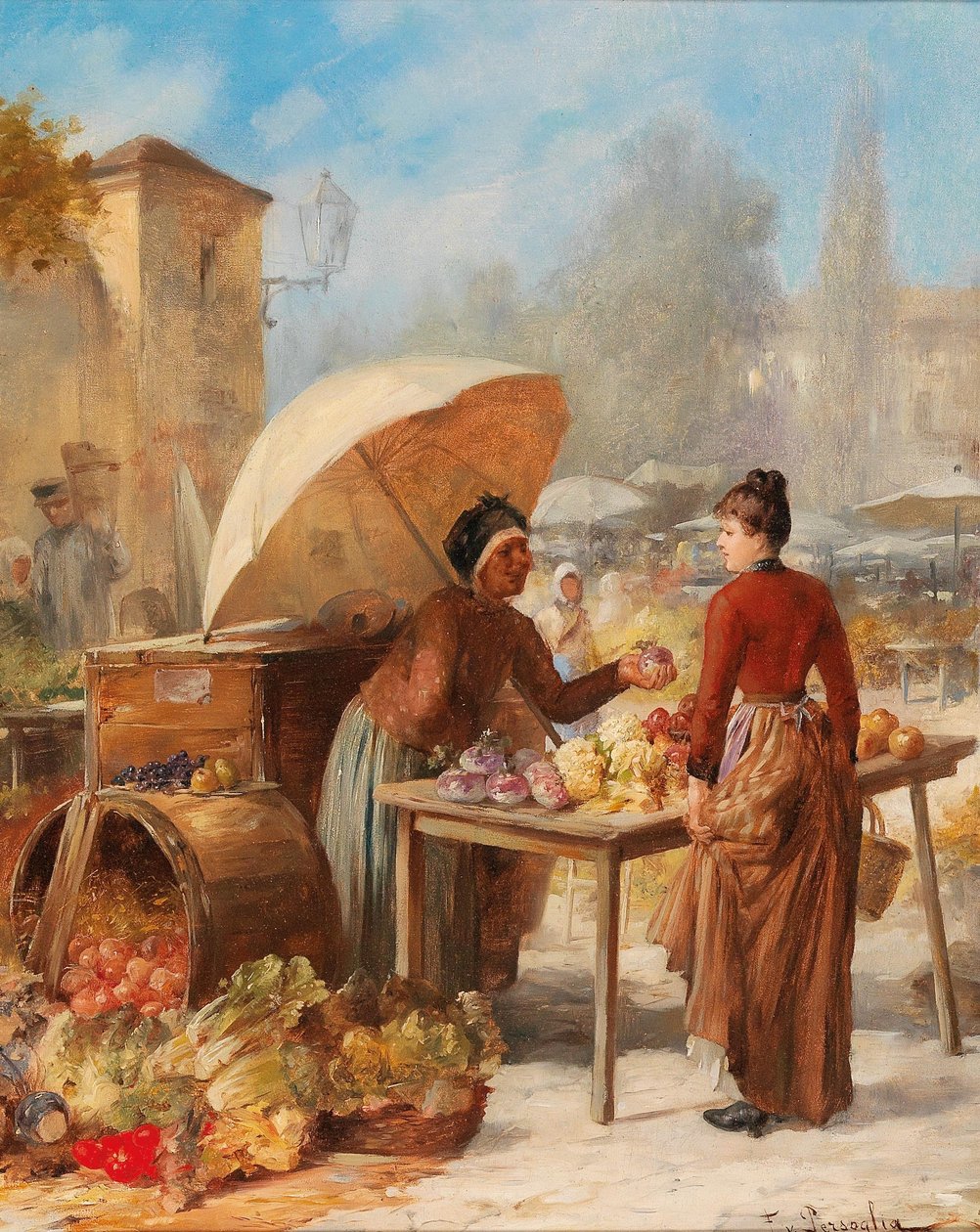 Markedsscene av Franz von Persoglia
